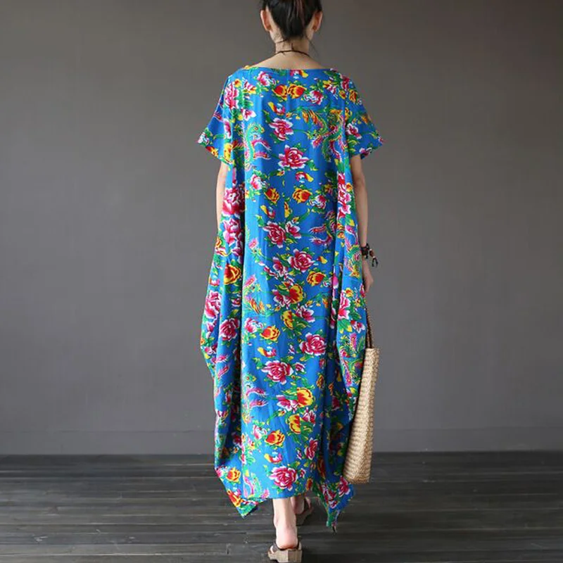 Женское летнее платье новинка 2017 модное хлопковое женское свободное с коротким