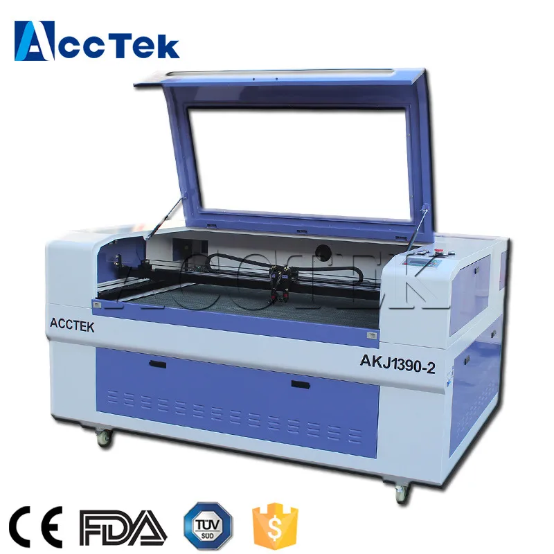 Лазерная машина лазер с двумя головками 80w 100w 130w 150w-1390 machine-60w kesim makinesi для продажи |