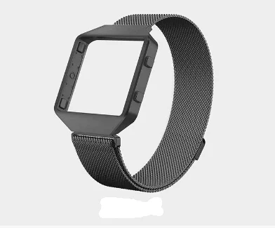black 2 Дизайн металлические звенья+ рамка для fitbit blaze часы трекер ремешок регулируемый ремешок для часов браслет ремешок с оболочкой черный - Цвет ремешка: black 2