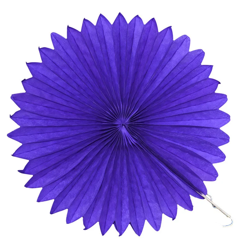Dark Purple 1 шт., 20 см, тканевая бумага, цветы, вентиляторы, свадьба, детский душ, декоративная бумага для вечеринок, ремесла, подвесная гирлянда, вечеринка, день рождения, фестиваль - Цвет: Dark Purple