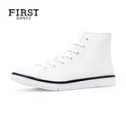 Туфли мужские высокие с граффити, высокие, Повседневные Дышащие, для студенвечерние, плоская подошва, брендовые, белые