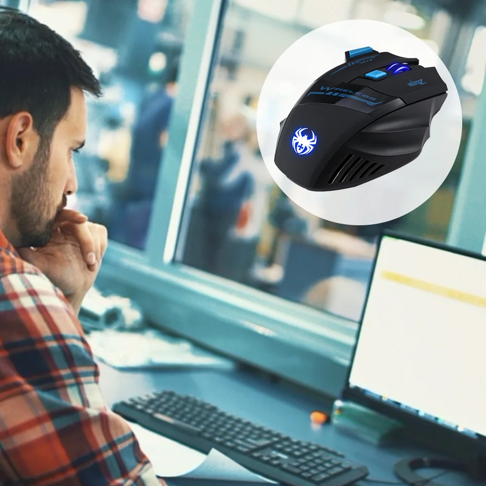 Профессиональная 30 м передача светодиодный, оптическая 7 кнопок 2400 dpi USB 2,4G Беспроводная игровая мышь для ноутбука PC Gamer