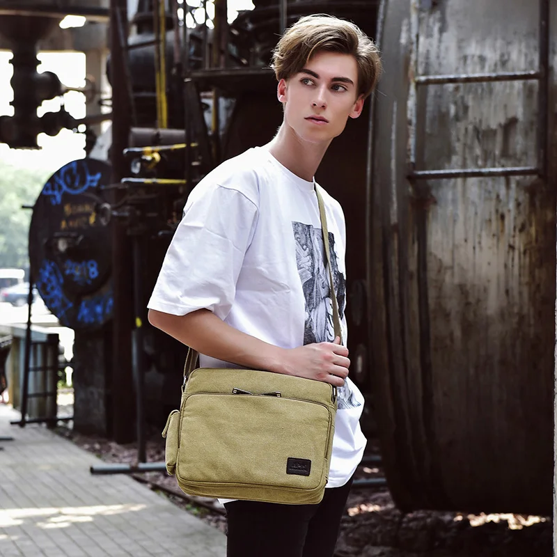 

Manjianghong Canvas Bags for Men Fashion Male Mochila Leisure Shoulder Bags High Quality Men Messenger Bags 8 Color Bags
