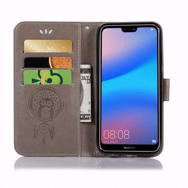 Чехол бумажник Missbuy из искусственной кожи для huawei P20 роскошный защитный флип