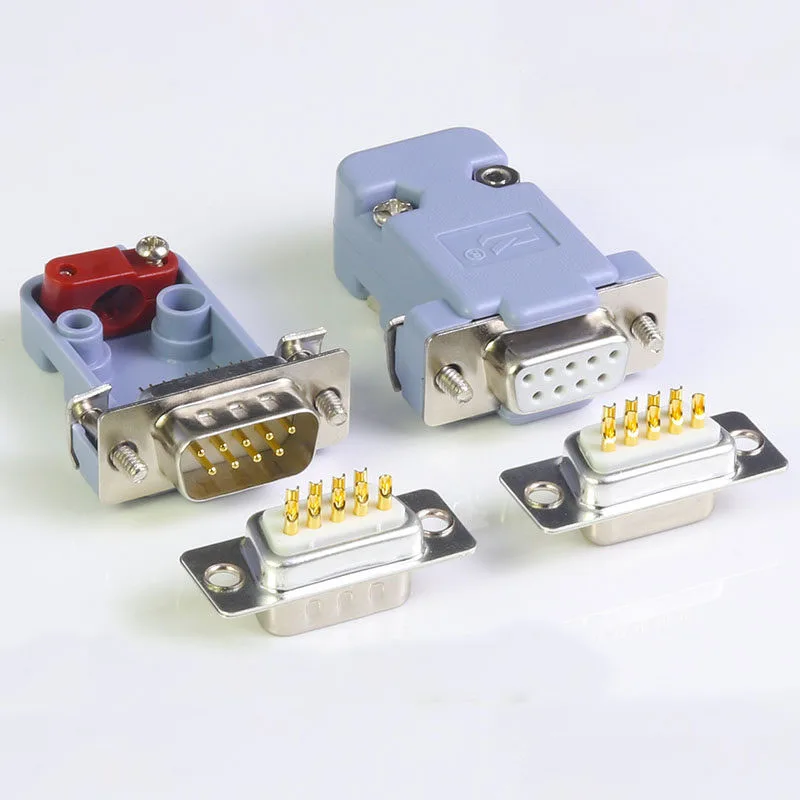 DB9 ABS зеленая пластиковая оболочка Женская головка Мужская фоторазъем сварочная