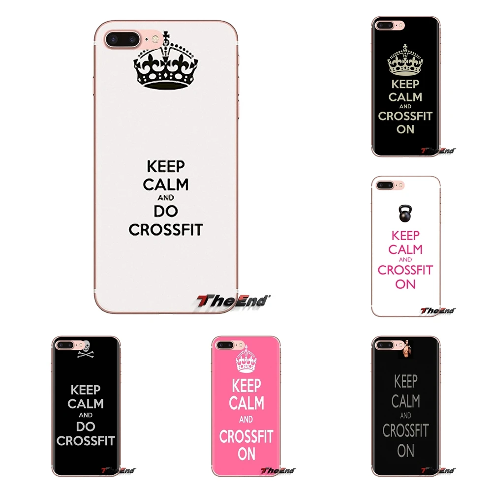 Transparent Soft Cases Covers Keep Calm And Crossfit On For Samsung Galaxy A3 A5 A7 A9 A8 Star A6 Plus 2018 2015 2016 2017 |