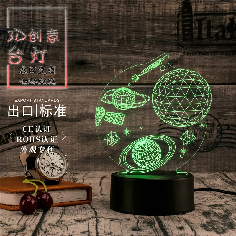3D Led Novety освещение творческий Подарочный ночник настольная лампа прикроватная космический свет Led дома коридор, отель вечерние атмосфера огни
