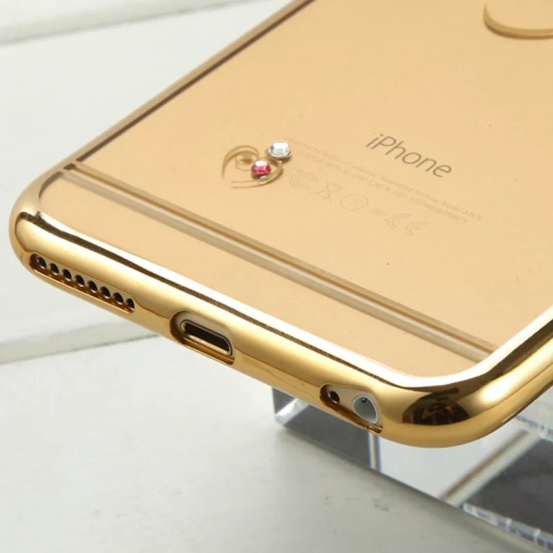 Сердце любовь Покрытие Крышки Для iPhone 7 PLUS 6/6 s 6 Плюс 5 5S SE Diamond Crystal Clear Мягкие TPU Коке