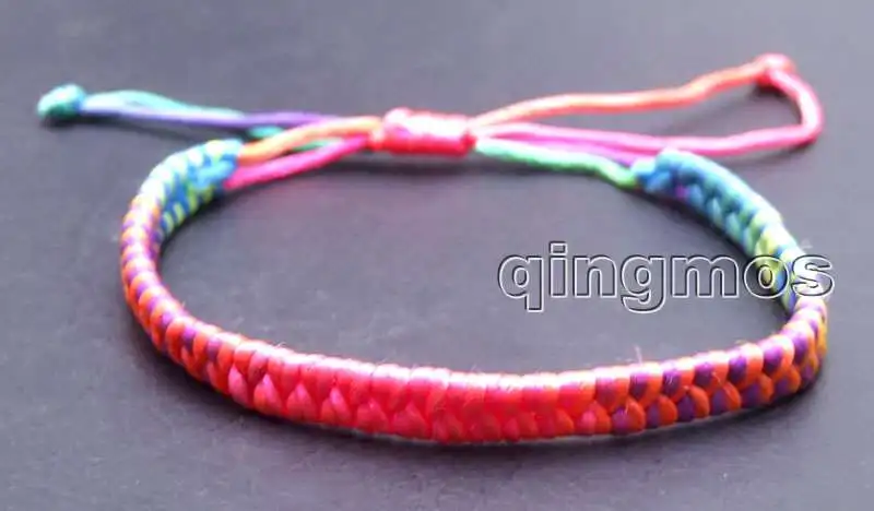 MultiColor Width 6mm China Silk handwork weave adjustable 6 to 10&quot Good Luck Bracelet-bra307 Wholesale/retail Free shipping | Украшения