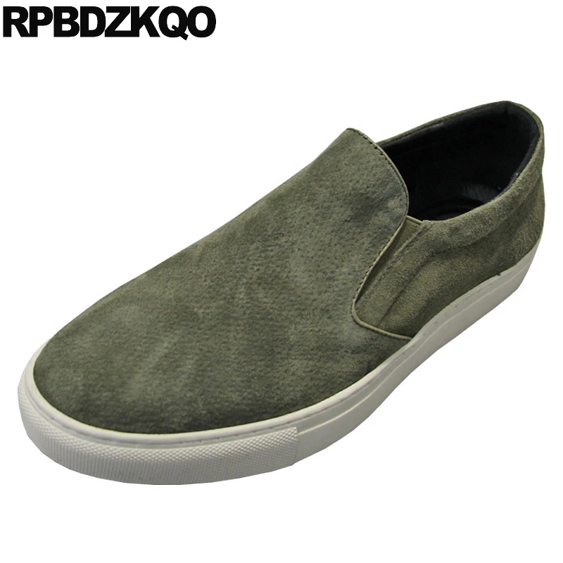 High Quality Slip On Luxury Soft New Flats Black Real Leather Summer Suede Men Shoes Breathable Fashion Stylish Driving Green | Обувь