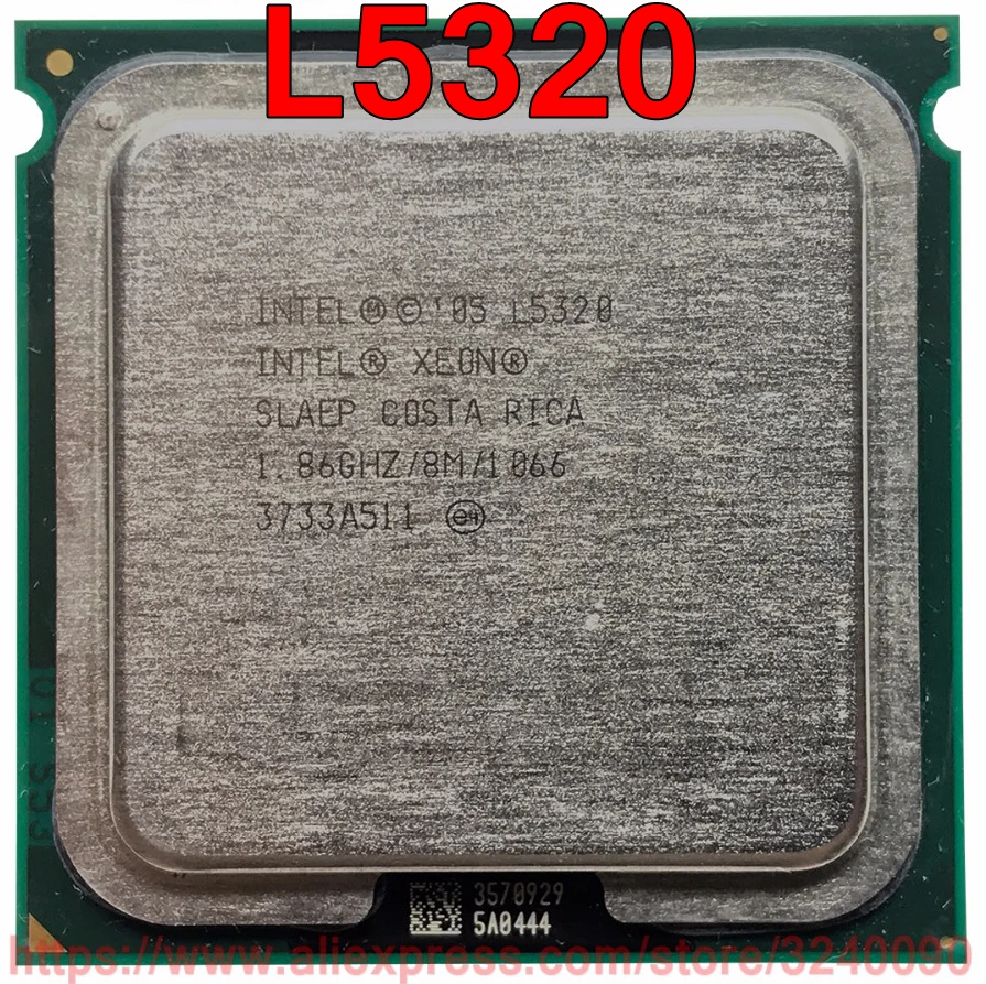 Оригинальный процессор Intel CPU Xeon L5320 1 86 ГГц/8 Мб/1066 МГц 50 Вт четырехъядерный разъем