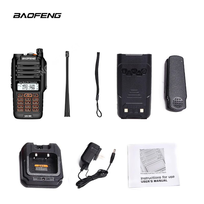 Baofeng влагонепроницаемые walkie talkie UV 9R 8 Вт UHF/VHF рация диапазон 5 км cb радио