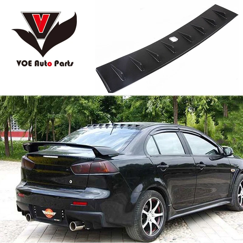 Спойлер на крышу Lancer Evolution EVO 10 PP пластиковый матовый черный Акулий плавник для