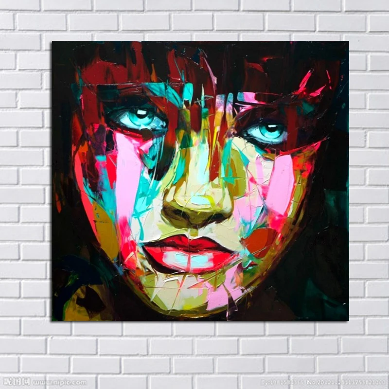 Настенная Масляная картина абстрактный портрет на холсте ручная роспись декор