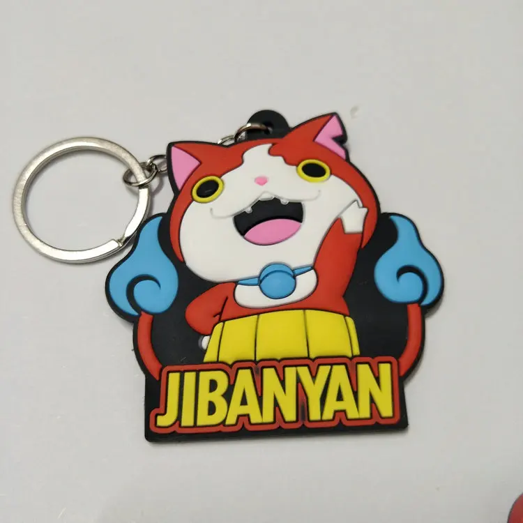 6 см часы YoKai Jibanyan мультфильм аниме брелок для ключей ПВХ фигурка игрушка подарок
