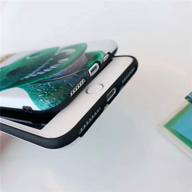 DISCASE Cute Cartoon Animal Phone Case For iphone 8 7 6 6s plus XS MAX XR X IMD Glossy Soft Shell All Inclusive Capa | Мобильные
