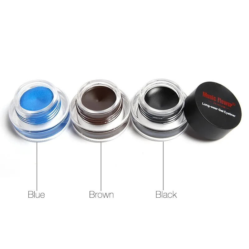 Водостойкий крем для глаз с кисточкой голубой подводка 1 набор|eyeliner waterproof|blue