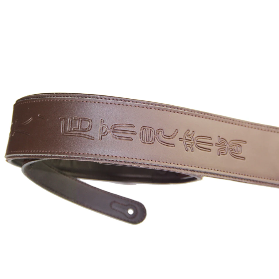 Кожаный ремешок коричневого цвета/бас гитара с античным и таинственным