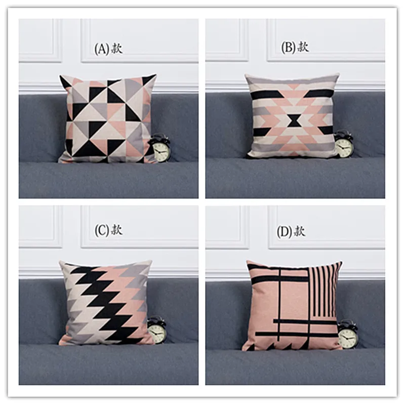 Прямая поставка красочная наволочка для подушки с геометрическим рисунком