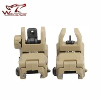 tactical military arms gear gen 1 front and rear back up sight set for m4 ak47 glock airsoft hunting accessories for picatinny