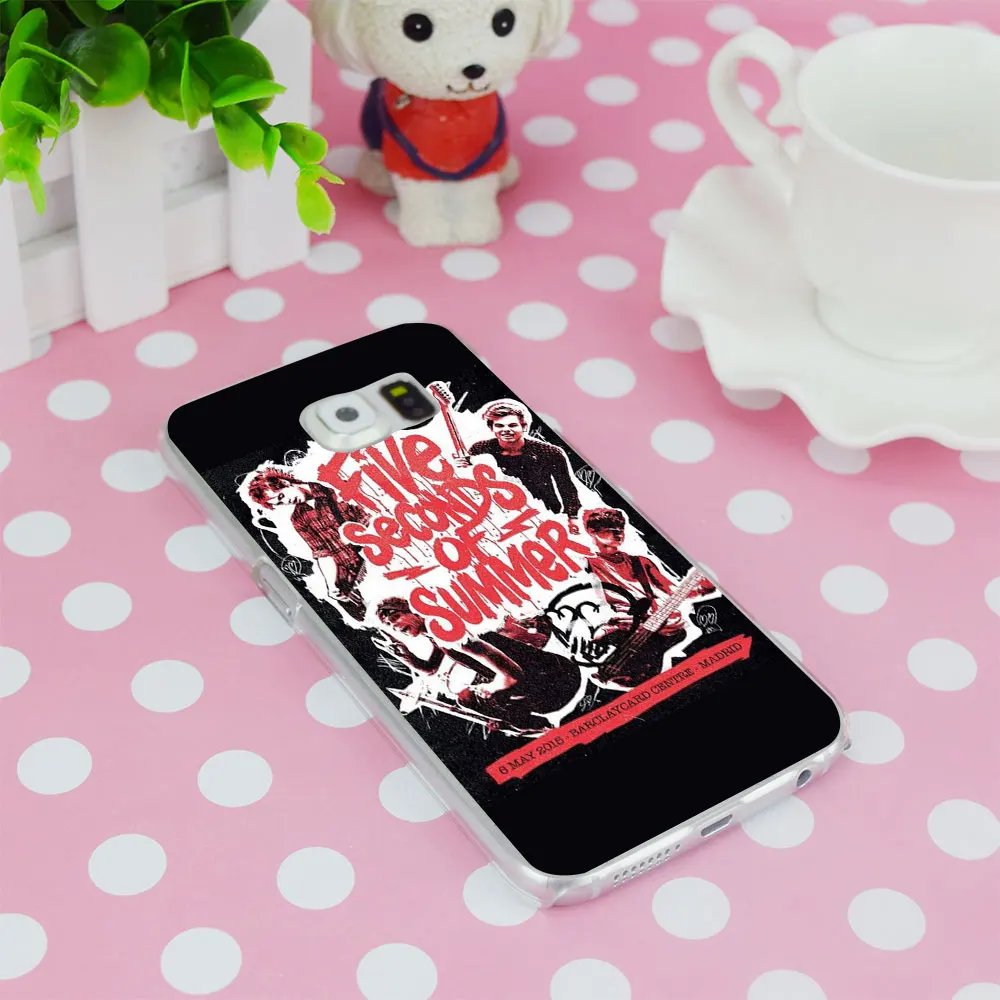 G3 5sos 5 Seconds Of Summer Transparent Hard PC Case Cover For Samsung Galaxy S 3 4 6 7 Mini Edge Plus Note |