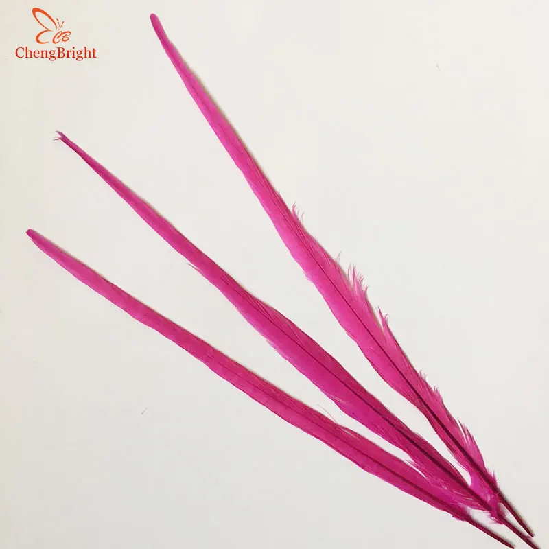 ChengBright-plumas de cola de fais&aacute;n Natural, joyer&iacute;a DIY, decoraciones de boda, plumas de fais&aacute;n, 16-18 pulgadas, 40-45CM, 50 Uds.-3