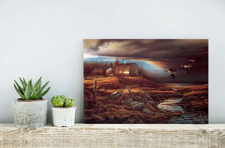 Terry Redlin Outdoor Sketches and Animal Scenes Canvas Painting Living Room Home Decor Modern Mural Art Oil Painting#043 | Дом и сад