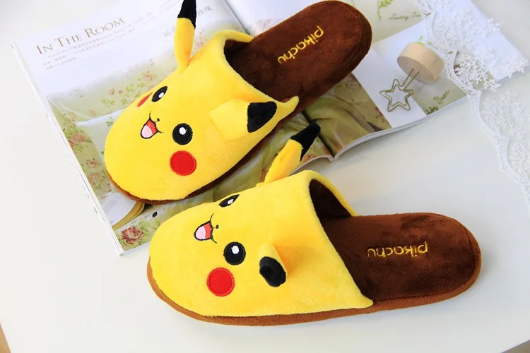 2017 тапочки Pokemon Pikachu baotou для отдыха пижамы унисекс обувь костюмированной