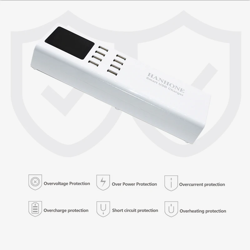 Высокое качество Смарт USB Зарядное устройство 8 Порты Led Дисплей стандарта ЕС США