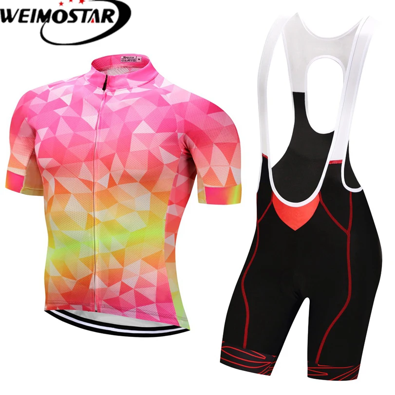 

Weimostar Summer Men Cycling Clothing Breathable Riding MTB Bike Bicycle Clothing Ropa Ciclismo Quick-Dry Cycling Jersey Bib Set