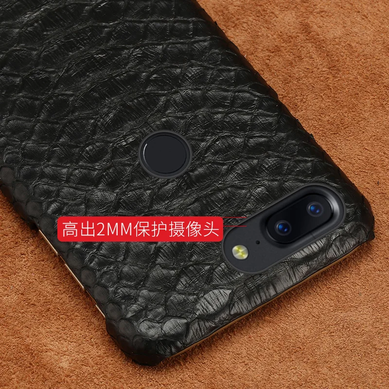 Чехол для телефона OnePlus 5T из кожи питона полупакет натуральной брендовый чехол на