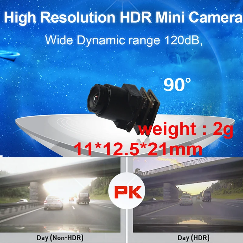 Широкий динамический 120dB HDR 1000 ТВ линия Мини камера 60 кадров в секунду для камеры