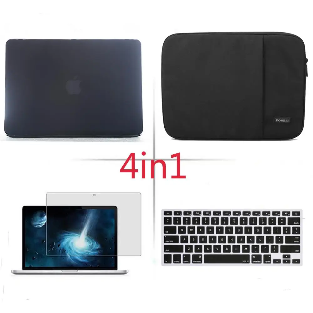 POSEIT 4в1 Матовый Жесткий чехол для ноутбука клавиатуры ЖК-дисплей Apple Macbook новый Air13
