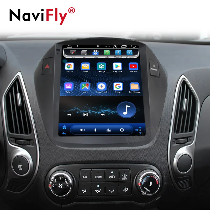 Navifly вертикальный экран Android8.1 2G Оперативная память 16G Встроенная Car Audio gps