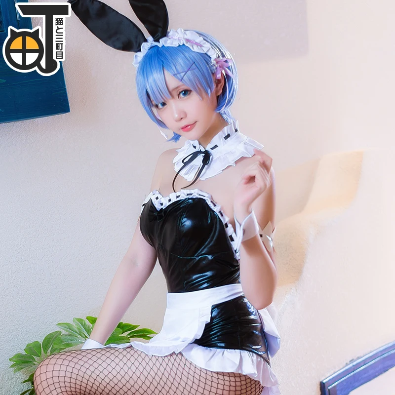 Аниме Re: жизнь в другой мир от нуля Косплэй ОЗУ Rem Cos Хэллоуин вечерние кролик
