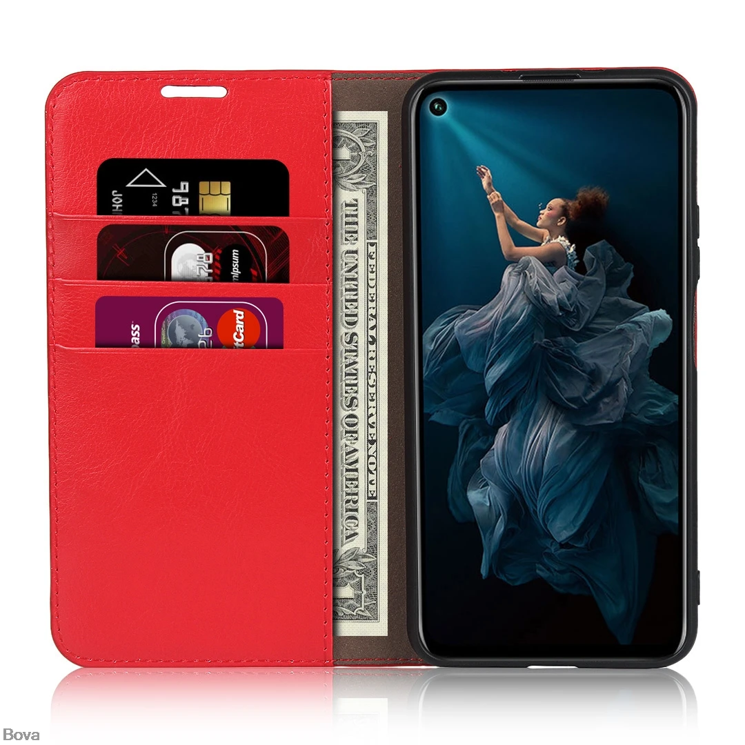 Premium Leather Case for Huawei Honor 20 Pro Honor20 Case Honor 20 flip case card holder cowhide holster Coque Fundas