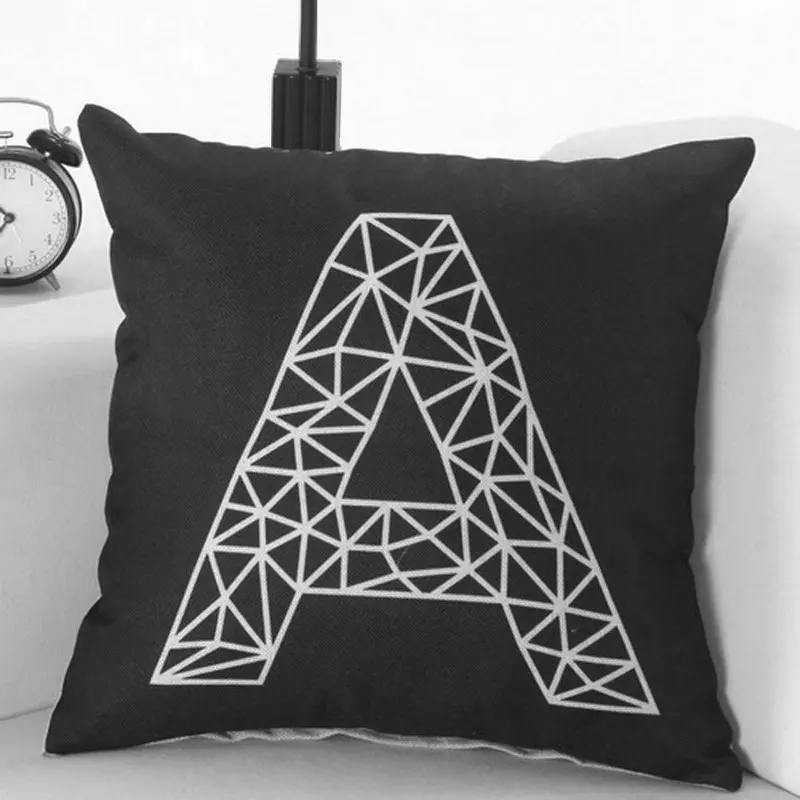 Новинка подушка черно белая наволочка с рисунком мультяшных животных попугаев