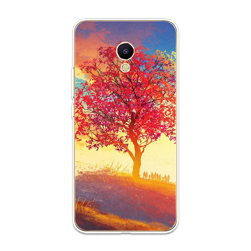 Закат Пляжный Пейзаж Pattern Силиконовый чехол для телефона защитный Fundas Meizu M3 M5 M6