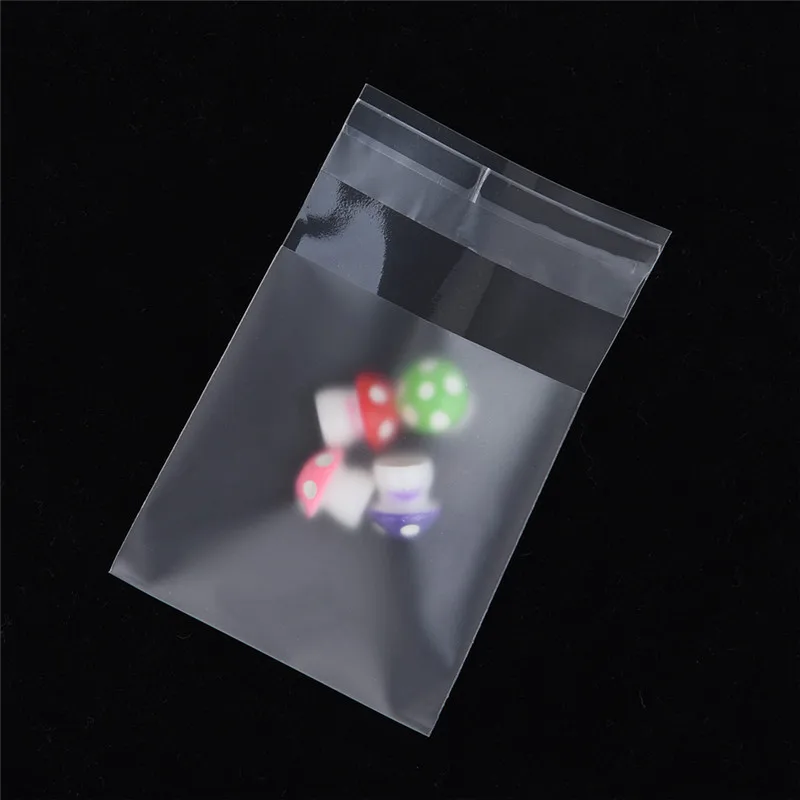 100 шт кристально чистая многоразовая целлофановая сумка прозрачные маленькие