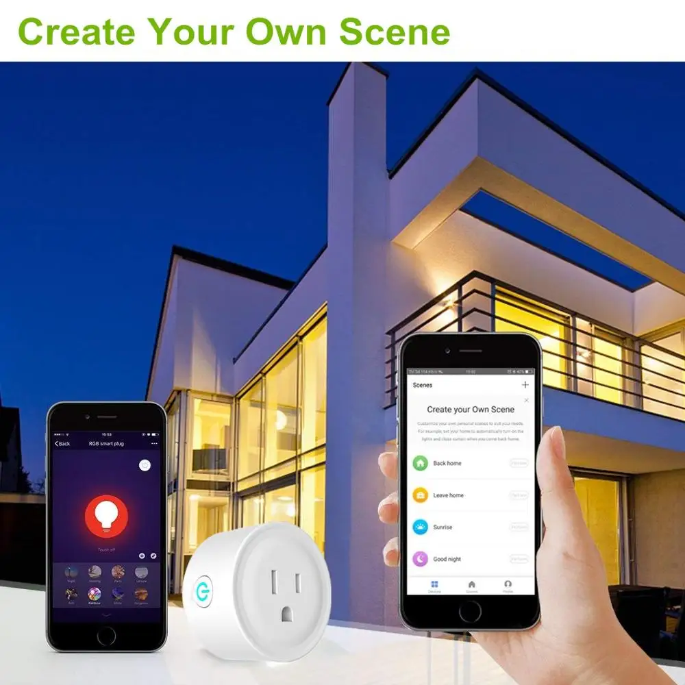 Новый 1 шт. умный штекер Wifi умная розетка США вилка работает с для Google Home Mini Alexa IFTTT