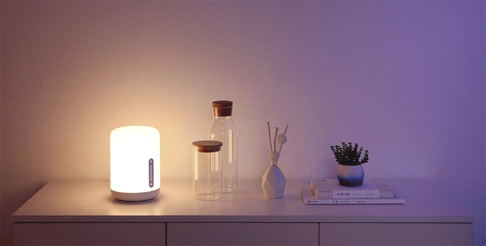 Xiaomi Mijia Ночной светильник 2 умный настольный светодиодный прикроватный светильник цветной 400 люменов Bluetooth WiFi Сенсорное управление для Apple HomeKit Siri