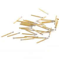 100 pcs pm75 q2 spring test probe brass nickel plated needle head test instrument accessories length 27 8mm for electronic tools