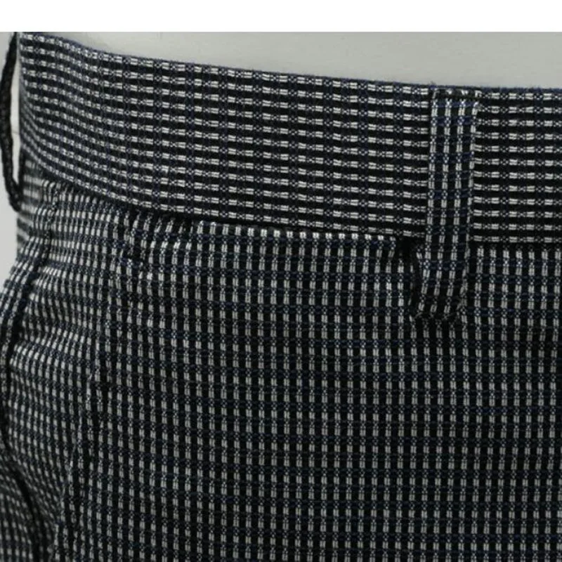 2019 летние тонкие брюки мужские s Slim Fit повседневные клетчатые рабочие