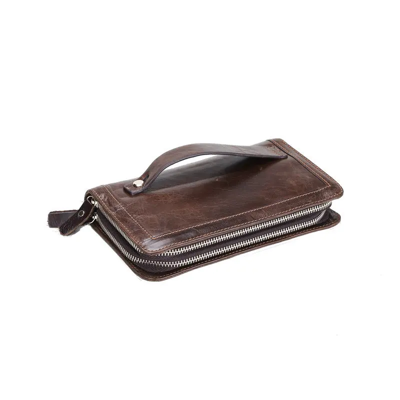 GENODERN кошелек клатч из натуральной кожи коровья кожа кошельки для мужчин двойная