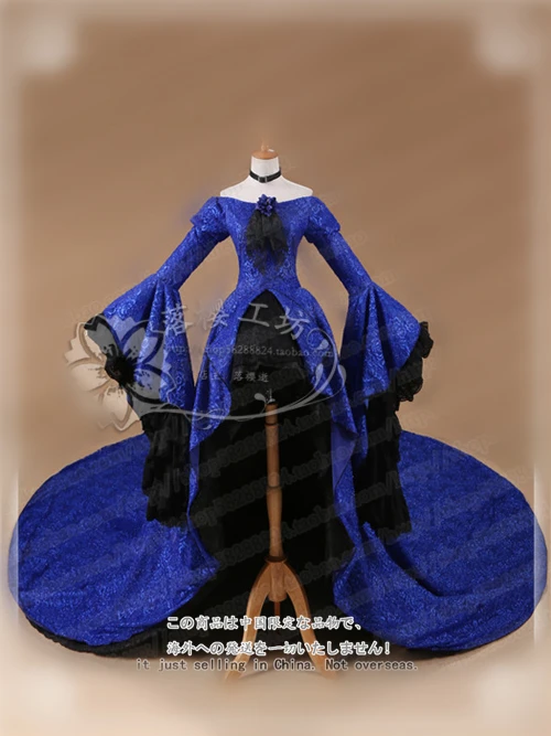 Len Vocaloid Cosplay Blue Rose LEN Косплей Костюм 3P len blue rose Платье Великолепное платье на