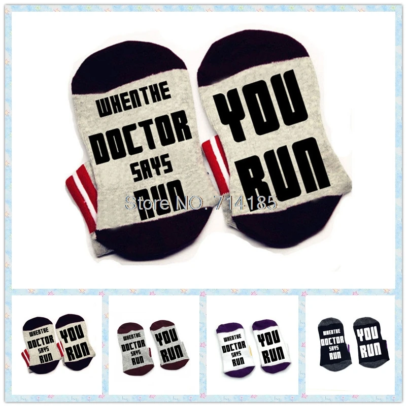Когда доктор говорит что вы носите носки Doctor who удобные хлопковые для мужчин и