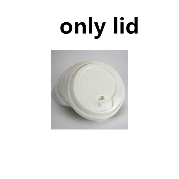 only lid 50 шт., рождественские стаканчики, 500 мл, красные стаканчики для чая, посылка, одноразовые стаканчики, вечерние, для кофе, чая, креативные, плотные бумажные стаканчики с крышкой - Цвет: only lid