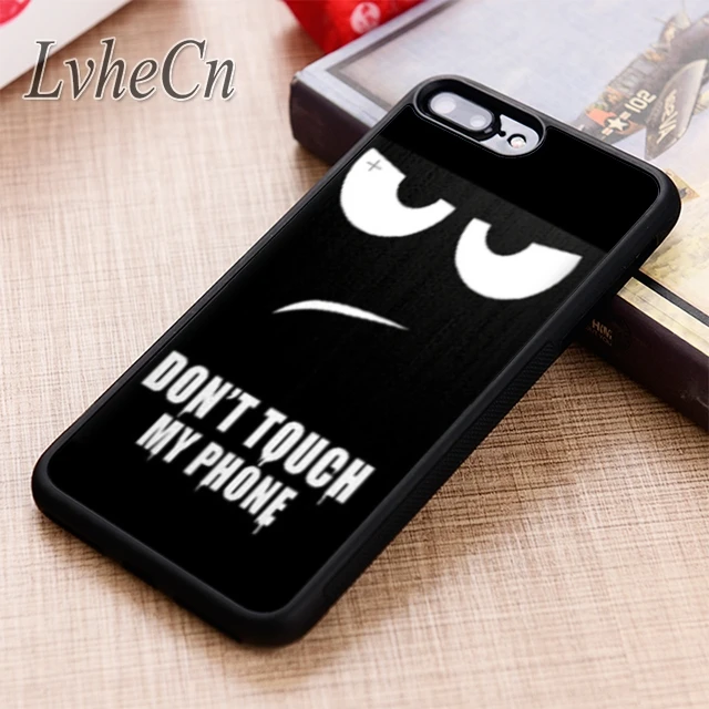 LvheCn Don t touch my phone Чехол для iPhone 5 6 6s 7 8 plus X XR XS max 11 12 Pro Samsung Galaxy S7 edge S8 S9 S10|Бамперы| |