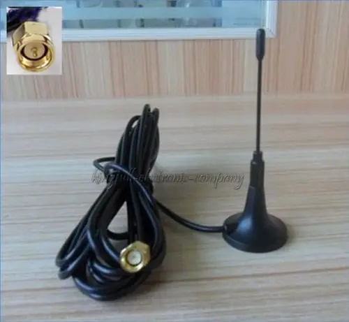 Маленькая антенна на присоске GSM (900 \ 1800 МГц) (9 4 см) SMA Male RG174 HY | Электронные