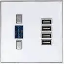 White 4000ма высокое качество 4 usb зарядка USB настенная розетка электрические розетки для мобильного телефона зарядное устройство - Цвет: White